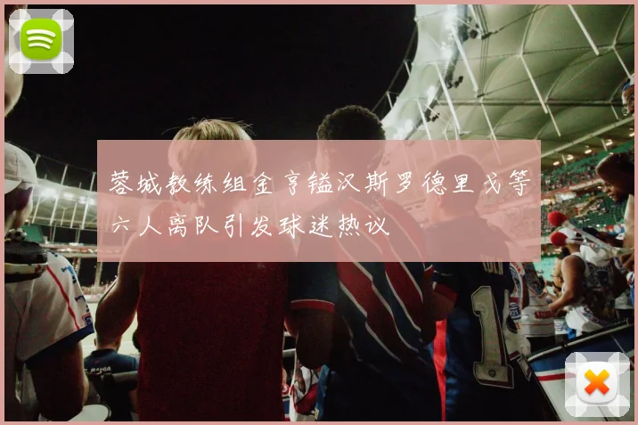 蓉城教练组金亨镒汉斯罗德里戈等六人离队引发球迷热议